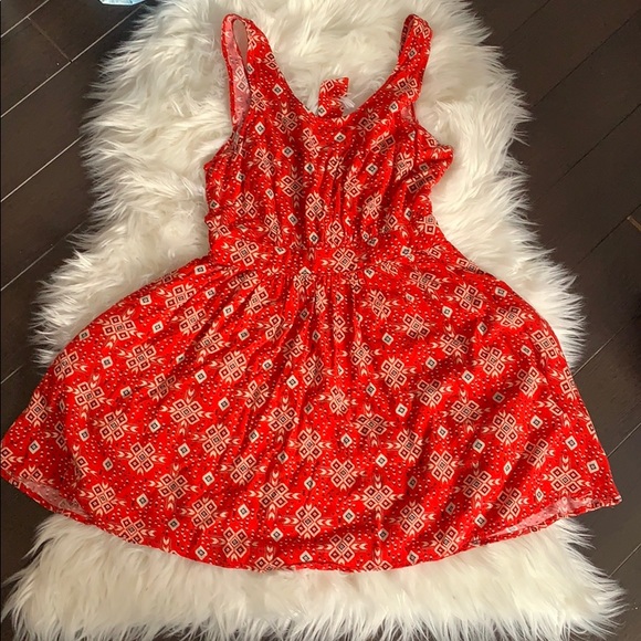 *FOREVER 21* Red patterned mini dress! - Picture 1 of 7